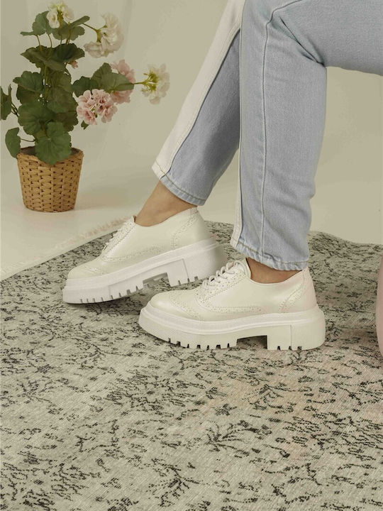Damen Oxfords in Weiß Farbe