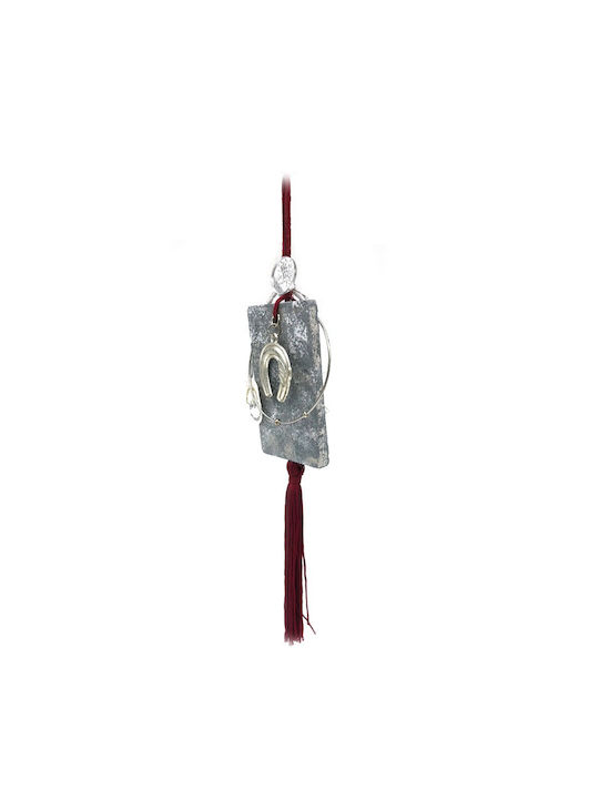 LiebeQueen Handmade Окачен Гоури Заключване на скоба Burgundy Керамичен 1бр