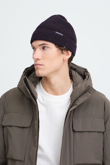 Beanie Unisex Σκούφος Πλεκτός σε Navy Μπλε χρώμα