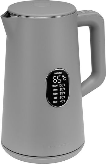 Gotze & Jensen Βραστήρας Ταξιδίου 1.5lt 1800W Γκρι