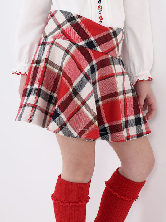 Kids' Skirt Checked Red