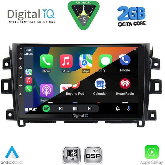 Digital IQ Car Audio System for Nissan Navara 2016 (Bluetooth/USB/WiFi/GPS/Apple-Carplay/Android-Auto) with Touch Screen 10"