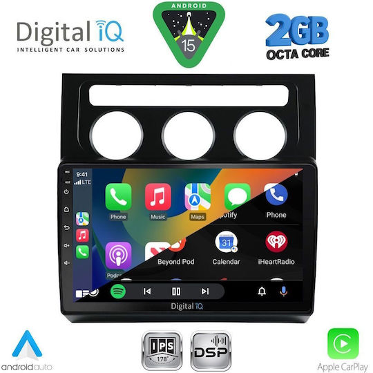 Digital IQ Автомобилна Аудио Система с Clima (Блутут/USB/WiFi/GPS/Apple-Carplay/Android-Auto) с Тъчскрийн 10"