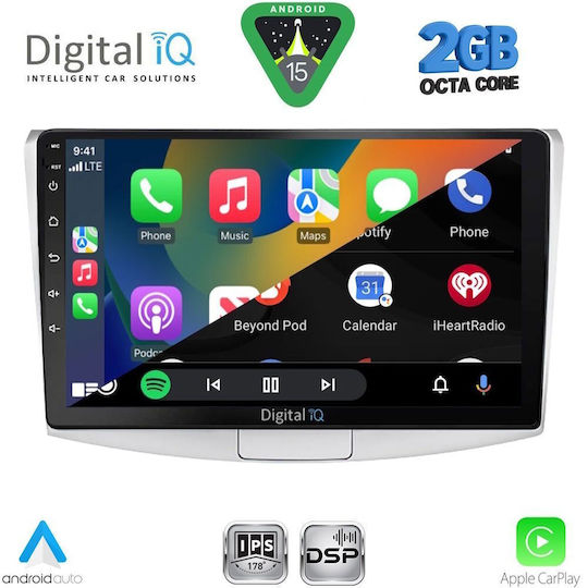 Digital IQ Car Audio System for Volkswagen Passat 2010-2015 (Bluetooth/USB/WiFi/GPS/Apple-Carplay/Android-Auto) with Touch Screen 10"