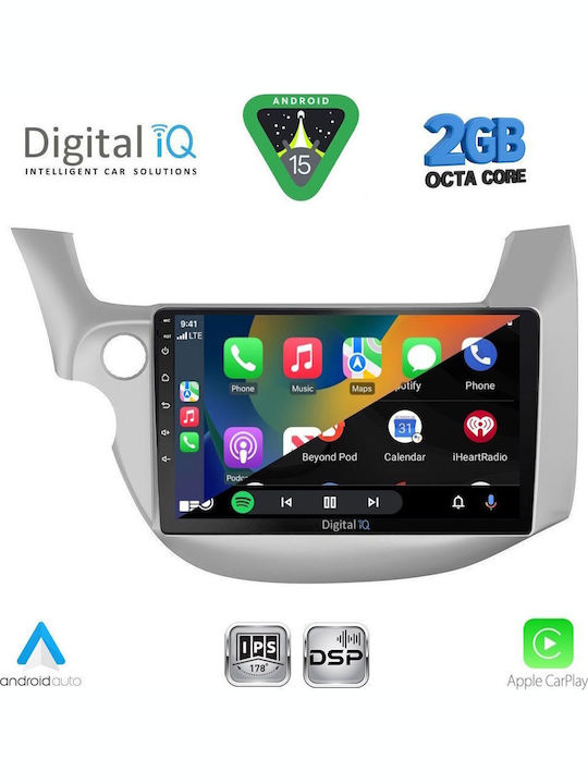 Digital IQ Car Audio System for Honda Jazz 2008-2012 (Bluetooth/USB/WiFi/GPS/Apple-Carplay/Android-Auto) with Touch Screen 10"