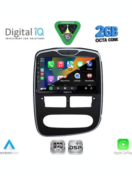 Digital IQ Car Audio System for Renault Clio 2012-2015 (Bluetooth/USB/WiFi/GPS/Apple-Carplay/Android-Auto) with Touch Screen 10"
