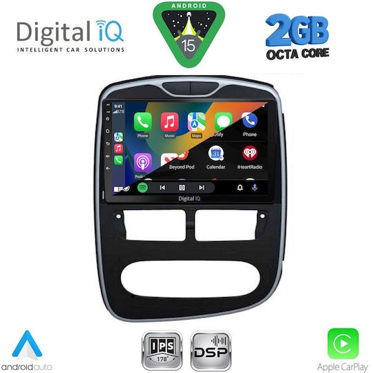 Digital IQ Car Audio System for Renault Clio 2012-2015 (Bluetooth/USB/WiFi/GPS/Apple-Carplay/Android-Auto) with Touch Screen 10"