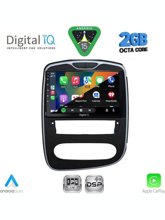 Digital IQ Car Audio System for Renault Clio 2016-2019 (Bluetooth/USB/WiFi/GPS/Apple-Carplay/Android-Auto) with Touch Screen 10"
