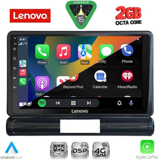 Lenovo Sistem Audio Auto pentru Citroen C3 / DS3 2016 (Bluetooth/USB/WiFi/GPS/Apple-Carplay/Android-Auto) cu Ecran Tactil 9"