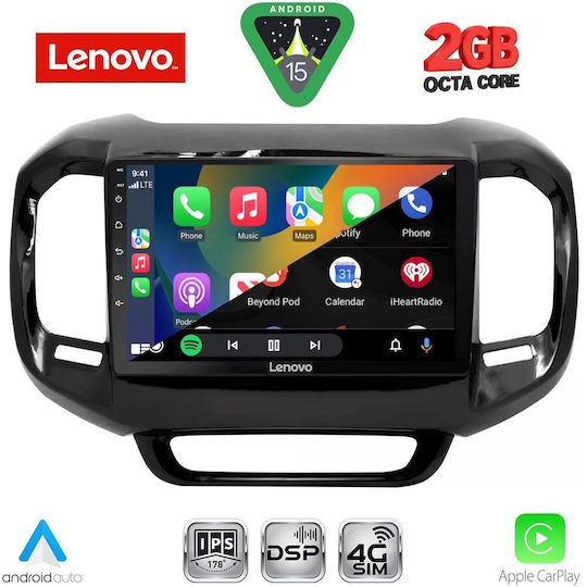 Lenovo Автомобилна Аудио Система (Блутут/USB/WiFi/GPS/Apple-Carplay/Android-Auto) с Тъчскрийн 9"