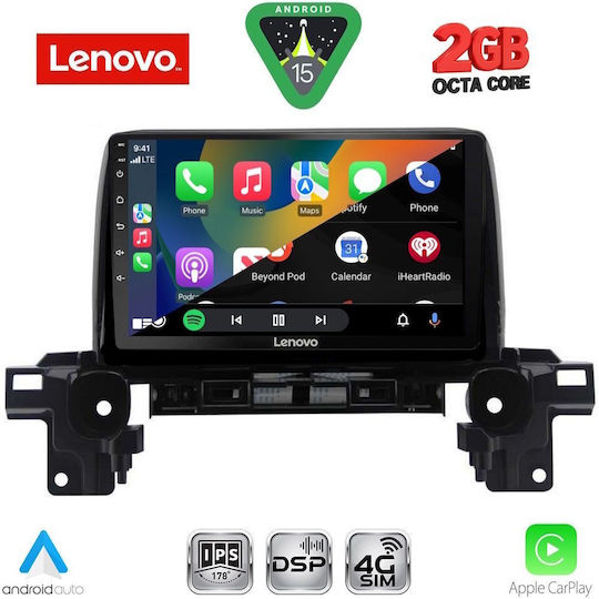 Lenovo Автомобилна Аудио Система (Блутут/USB/WiFi/GPS/Apple-Carplay/Android-Auto) с Тъчскрийн 9"