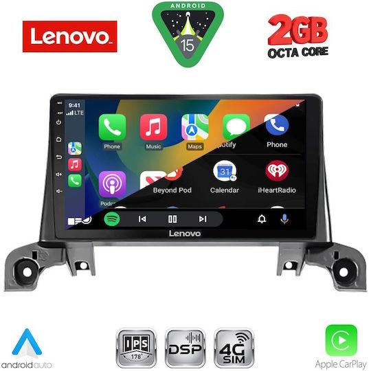 Lenovo Автомобилна Аудио Система (Блутут/USB/WiFi/GPS/Apple-Carplay/Android-Auto) с Тъчскрийн 9"