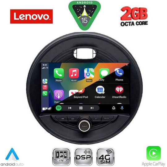 Lenovo Автомобилна Аудио Система (Блутут/USB/WiFi/GPS/Apple-Carplay/Android-Auto) с Тъчскрийн 9"