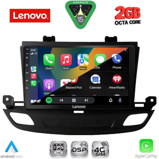 Lenovo Car Audio System for Opel Insignia 2018 (Bluetooth/USB/WiFi/GPS/Apple-Carplay/Android-Auto) with Touch Screen 9"