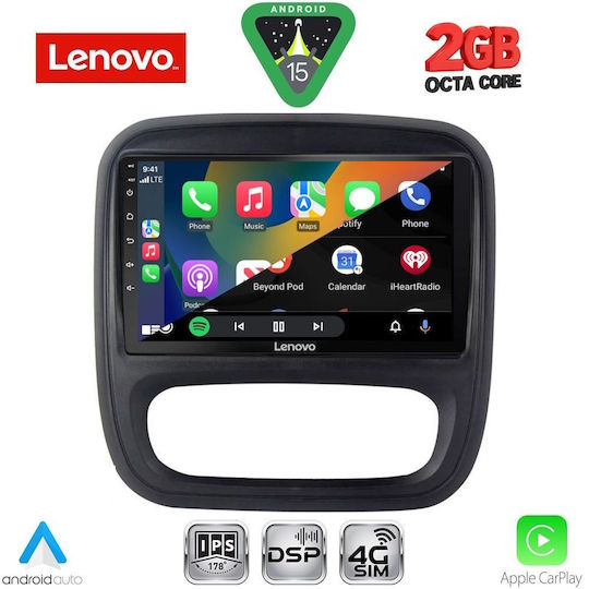 Lenovo Автомобилна Аудио Система (Блутут/USB/WiFi/GPS/Apple-Carplay/Android-Auto) с Тъчскрийн 9"