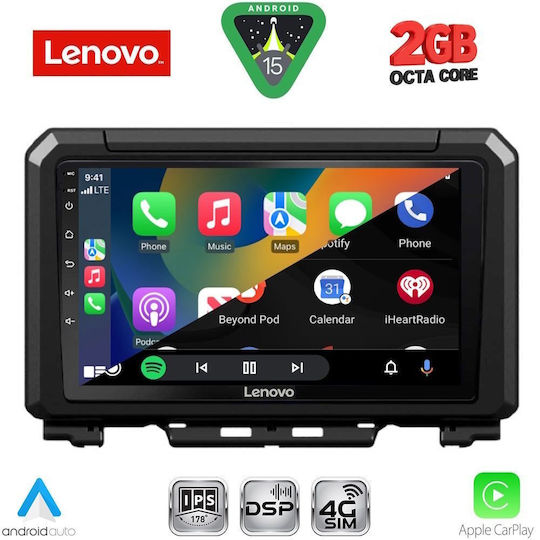 Lenovo Car Audio System for Suzuki Jimny 2017 (Bluetooth/USB/WiFi/GPS/Apple-Carplay/Android-Auto) with Touch Screen 9"