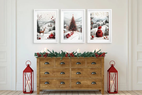 Gemälde Plakate Wohnzimmer Weihnachten Feiertage Weihnachtlicher Baum Winter