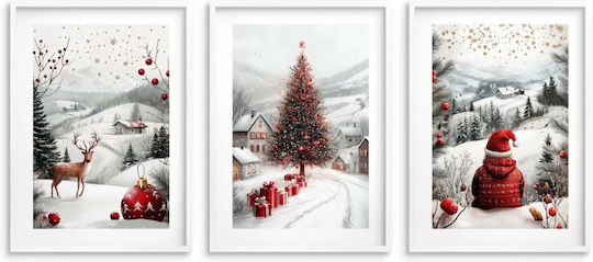 Gemälde Plakate Wohnzimmer Weihnachten Feiertage Weihnachtlicher Baum Winter