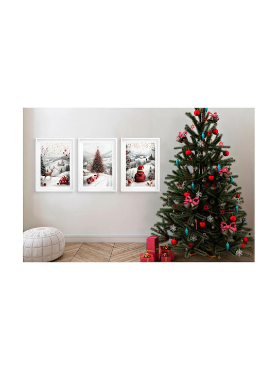 Paintings Tiles Living Room Christmas Holidays Christmas Tree Winter