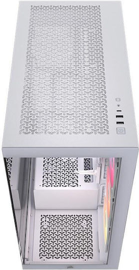 Corsair 3500X RS-R ARGB Gaming Midi Tower Computer Case with Side Window White