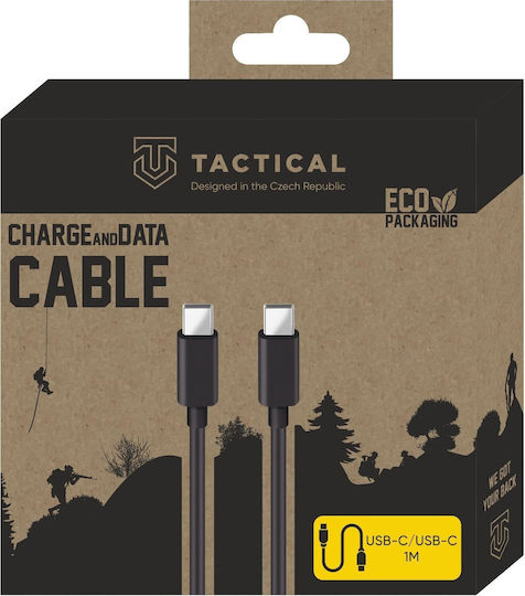 Tactical 011 USB 2.0 Cable USB-C male - USB-C 15W Μαύρο 1m 57983104155