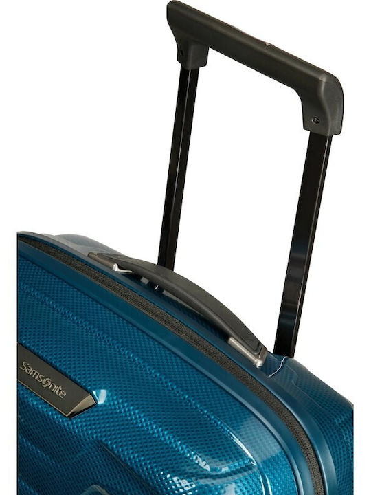 Samsonite Proxis Cabin Travel Suitcase Petrol Blue with 4 Wheels Height 55cm