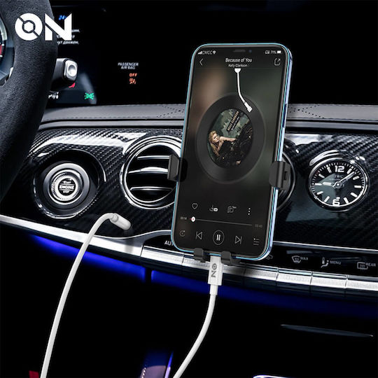 Καλώδιο Ήχου Aux 3.5mm Lightning Λευκό 1m On Mobile Accessories 1 Τεμάχιο