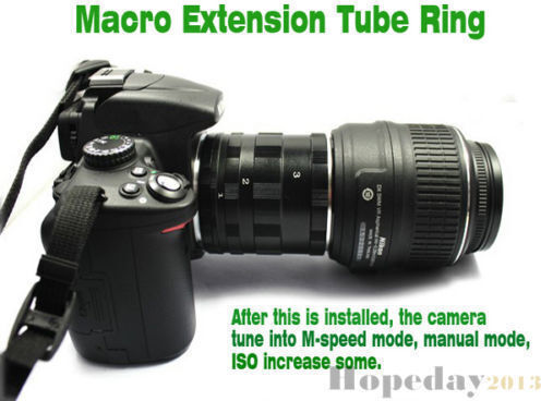 5 Parts Macro Extension Tube Ring Nikon Metal Version