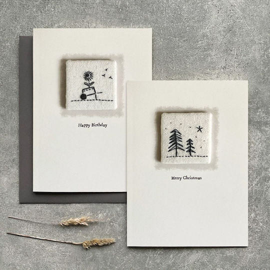 Merry Christmas Embroidery Card