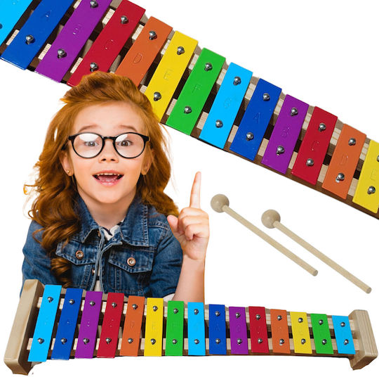 V-tone Dc15 Xylophone Diatonic Bells 15 Notes Colorful School Wooden Mallets Set Children