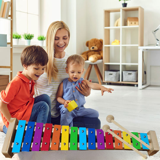 V-tone Dc15 Xylophone Diatonic Bells 15 Notes Colorful School Wooden Mallets Set Children