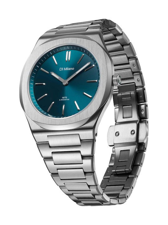 D1 Milano Ultra Thin Women's Watch with Silver Metal Bracelet