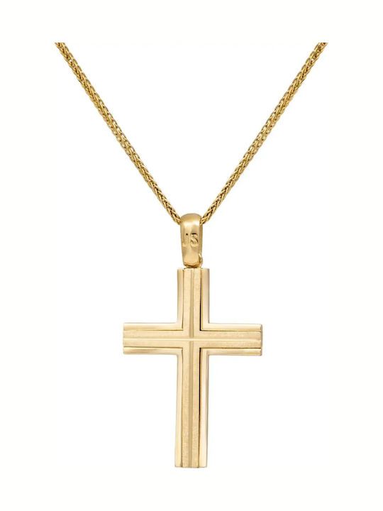 Gold Kreuz 18K Beidseitig