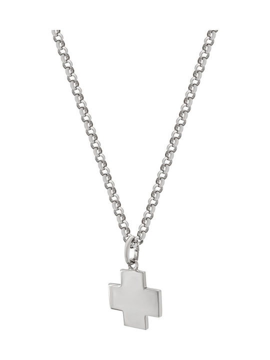Kiriakos Gofas Herren Kreuz aus Silber mit Kette