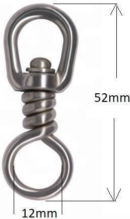 Στριφτάρι Ενισχυμένο Inox Sbl Swivel 12mm