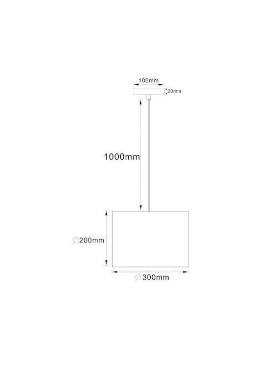 Agora Lighting Verstellbar Hängelampe Mehrfarbig mit Fassung E27 30cm.