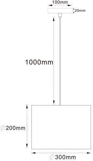 Agora Lighting Ρυθμιζόμενο Κρεμαστό Φωτιστικό Πολύχρωμο με Ντουί E27 30εκ.