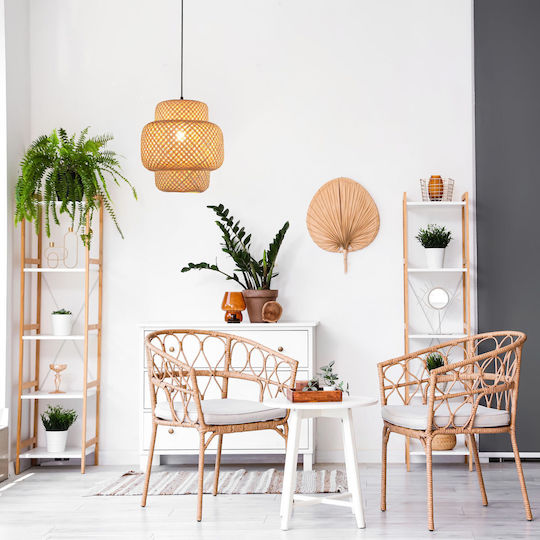 Agora Lighting Регулируема Висящо Осветително Тяло Черен Бохо с Цокъл E27