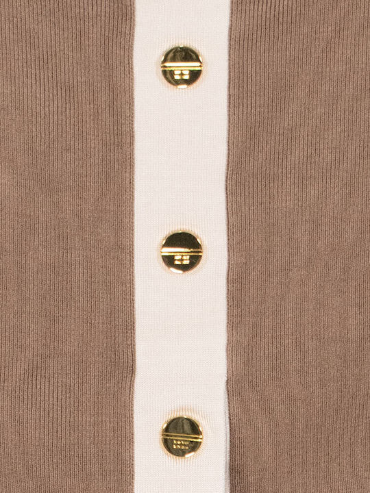 Damen Ärmellos Pullover Beige