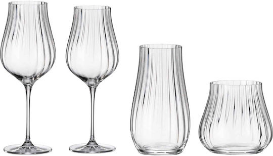 Σετ Κρυστάλλινα Ποτήρια Limosa Optic Crystal Bohemia – 24τμχ