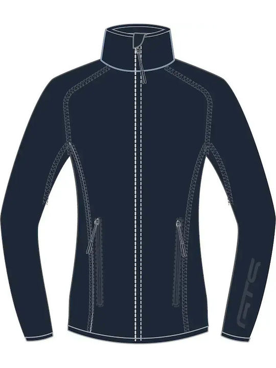 Women's Cardigan with Zipper Navy