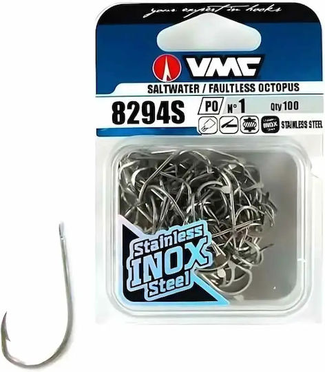 Vmc Octopus 8294s Ανοξείδωτο Αγκίστρι Μεγέθη 6 Έως 3/0 Ζωντανό Δόλωμα #1 25tmx
