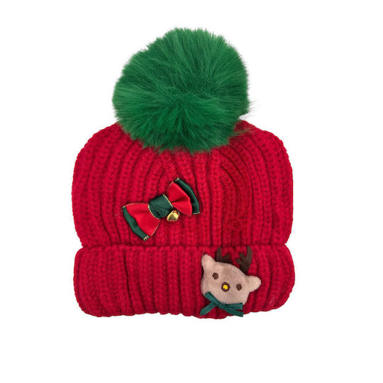 Christmas Red Cap Green Tassel 4 Designs 1 Piece