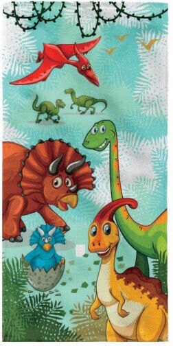 Carmel Kids' Beach Towel Double-Sided Dinosaurs 70x140cm