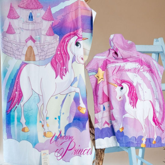 Carmel Kinder-Strandtuch Doppelseitig Einhorn 70x140cm