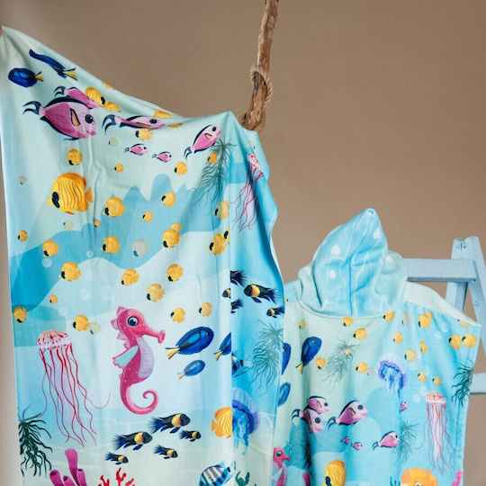 Carmel Children's Beach Towel Doubleface Ocean 70x140cm