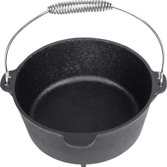 Mercaton Cast Iron Pot Stainless Steel Handle 10 L 34×14 Cm Black
