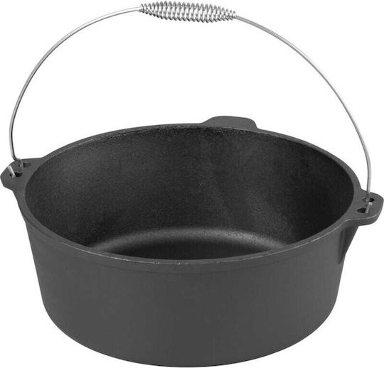 Mercaton Cast Iron Pot Stainless Steel Handle 10 L 34×14 Cm Black