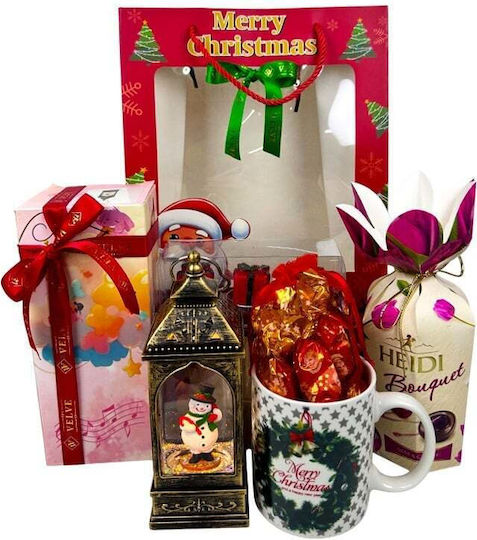 Pachet De Bucurie De Crăciun Lanternă Decorativă Cană Tematică Umplută Buchet Heidi Bomboane Praline În Sac Cadou