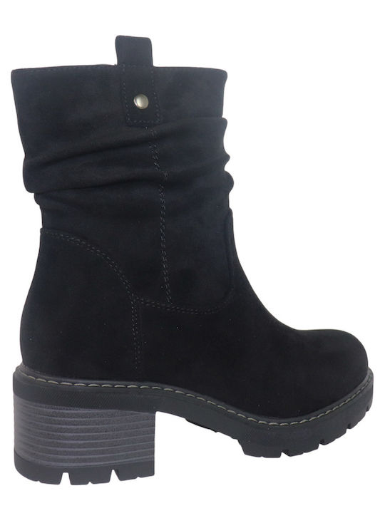 Women's Ankle Boots with Medium Heel Black